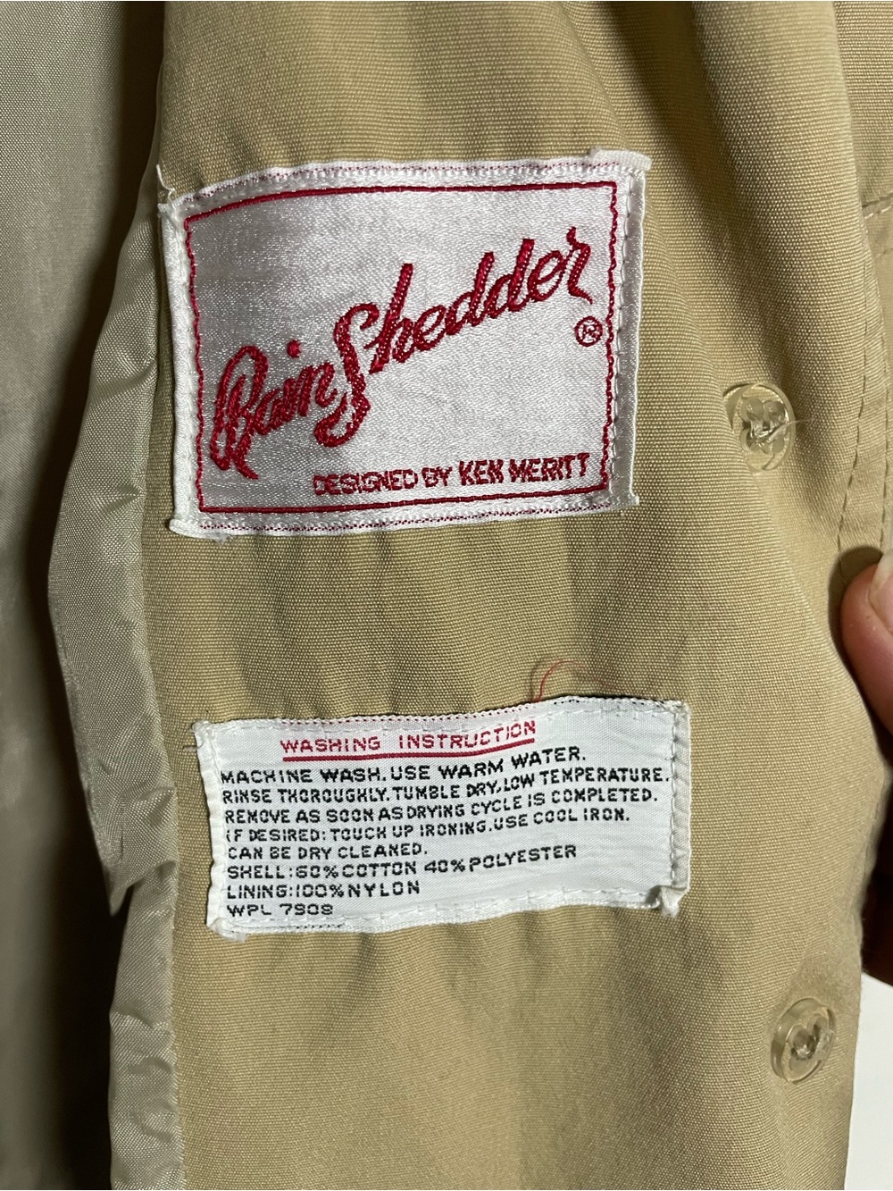 Vintage Rain Shedder by Ken Merritt Coat 1970 - Picture 3 of 5